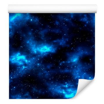 Akvarel tapeta Galaxy, plava pozadina, tamnoplavi centar, 50x1000 cm