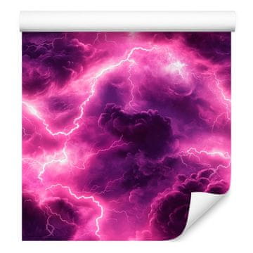 Tapeta akvarel galaksije, šljiva, ljubičasta i ljubičasta, 50x1000 cm