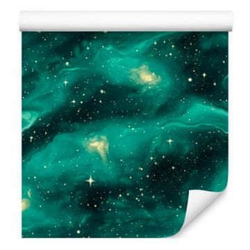 Fototapeta s akvarelnim motivom galaksije i mora za dnevni boravak i spavaću sobu 50x1000 cm
