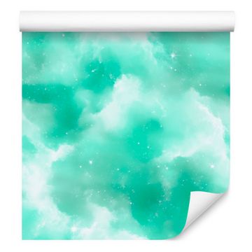 Fototapeta s akvarelom galaksije i mente, menta pozadina 50x1000 cm