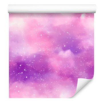 Akvarel Galaxy tapeta lavanda i ljubičica, meki oblici 50x1000 cm