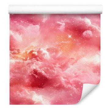 Akvarel Galaxy tapeta koraljno-crvena za dnevni boravak i spavaću sobu 50x1000