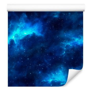 Tapeta akvarel galaksije mornarsko plava, plava pozadina 50x1000 cm