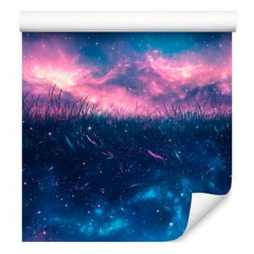Akvarel Galaxy tapeta Tamnoplava, Ljubičasta planina 50x1000 cm