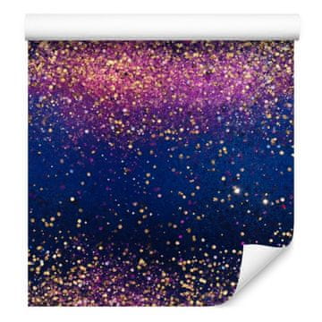Tapeta akvarel galaksije, tamnoplava, ljubičasta i ljubičasta, 50x1000 cm