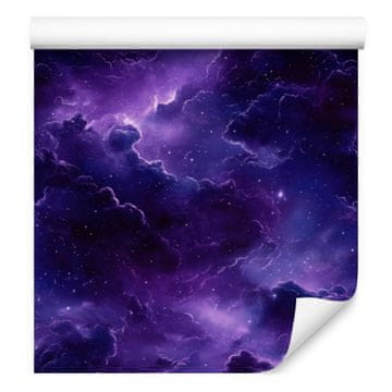 Akvarel Galaxy tapeta indigo, ljubičasta, tamnoplava i plava 50x1000 cm