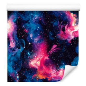 Akvarel Galaxy tapeta tamnoplava i plava, indigo pozadina 50x1000 cm