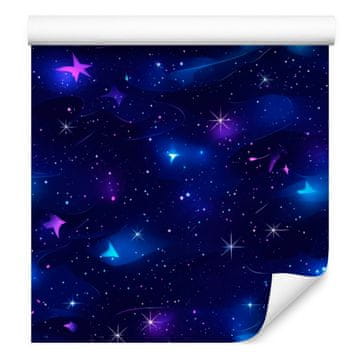 Akvarel galaksija tapeta tamnoplava i plava, besplatni raspored 50x1000 cm