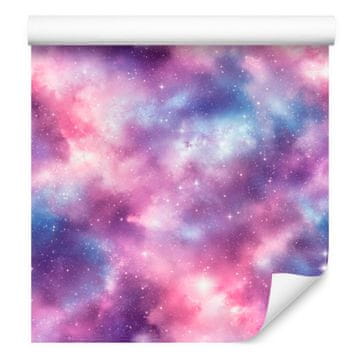 Akvarel Galaxy ljubičasta tapeta, ljubičasta pozadina 50x1000 cm