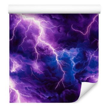 Fototapeta s akvarelnom galaksijom u ljubičastoj, indigo, plavoj i tamnoplavoj boji 50x1000 cm