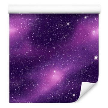 Tapeta Akvarel galaksija ljubičasta, planinska ljubičasta 50x1000 cm