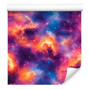 Akvarel tapeta Galaxy ljubičasta, plava i ljubičasta 50x1000 cm