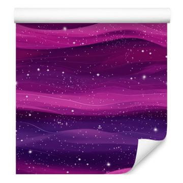 Akvarel Galaxy tapeta ljubičasta i šljiva, ljubičasta pozadina 50x1000 cm