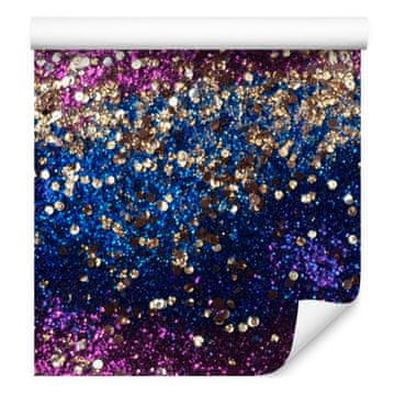 Tapeta akvarel galaksije, tamnoplava i šljiva, 50x1000 cm