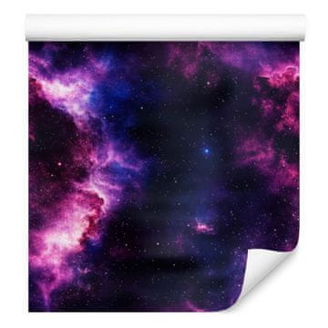 Akvarel Galaxy tapeta tamnoplava i indigo, šljiva pozadina 50x1000 cm