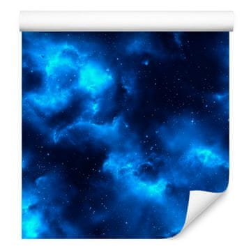 Akvarel Galaxy plava tapeta, plavi centar 50x1000 cm