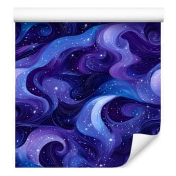 Akvarel tapeta Galaxy Plava, Tamnoplava, Indigo i Ljubičasta 50x1000 cm