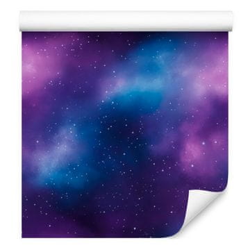 Akvarel tapeta Galaxy plava, ljubičasta, indigo i mornarsko plava 50x1000 cm