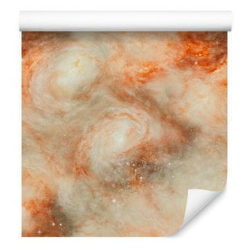 Tapeta Watercolor Galaxy bež i zlatne boje za dnevni boravak i spavaću sobu 50x1000 cm