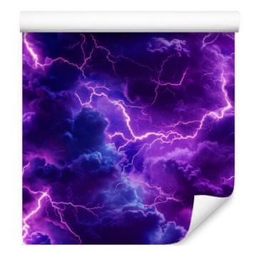 Akvarel Galaxy tapeta ljubičasta i indigo, ljubičasta pozadina 50x1000 cm