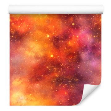 Akvarel Galaxy tapeta crvena, breskvasta i ružičasta 50x1000 cm