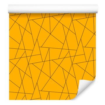 Tapeta s geometrijskim uzorkom zlatna, zlatna sredina 50x1000 cm