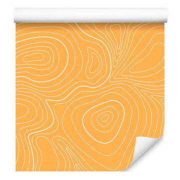 Tapeta s geometrijskim uzorkom, zlatna i krem, za dnevni boravak i spavaću sobu 50x1000 cm