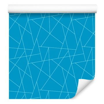 Tapeta s geometrijskim uzorkom tirkizna, meki oblici 50x1000 cm