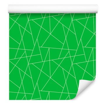 Tapeta s geometrijskim uzorkom, zelena pozadina, zeleni centar 50x1000 cm