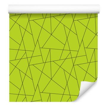 Tapeta s geometrijskim uzorkom, pozadina limete, središte limete 50x1000 cm