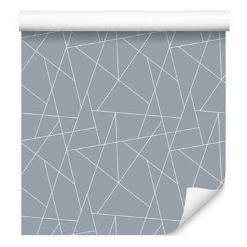 Tapeta s geometrijskim uzorkom sive, središnje sive boje 50x1000 cm