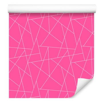 Tapeta s geometrijskim uzorkom, ljubičasta i puderasto ružičasta 50x1000 cm