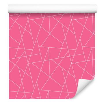 Tapeta s geometrijskim uzorkom puderasto ružičasta, gornji dio puderasto ružičasta 50x1000 cm