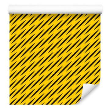 Tapeta s geometrijskim uzorkom žute, žuta pozadina za dnevni boravak i spavaću sobu 50x1000 cm