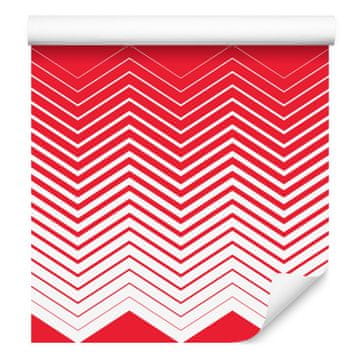 Tapeta s geometrijskim uzorkom koraljne boje, crvena i bijela 50x1000 cm