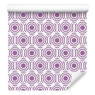 Tapeta s geometrijskim uzorkom, svijetlo siva i ljubičasta 50x1000 cm