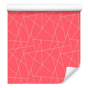Tapeta Geometrijski uzorak, koraljni vrh, koraljni dno, 50x1000 cm