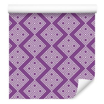 Tapeta geometrijski uzorak ljubičasta, ljubičasta pozadina 50x1000 cm