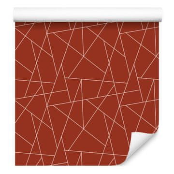 Tapeta s geometrijskim uzorkom crvene boje, crveni centar 50x1000 cm