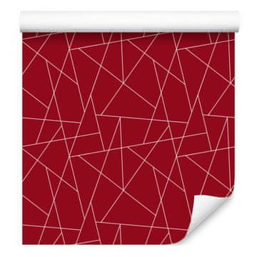 Tapeta s geometrijskim uzorkom crvene boje, crveni vrh 50x1000 cm