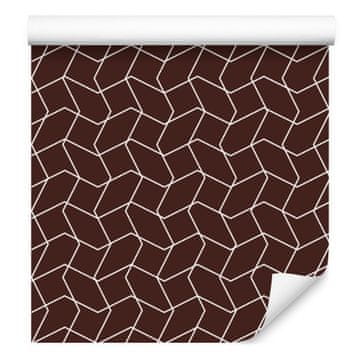 Tapeta s geometrijskim uzorkom, bordo i crvena, za dnevni boravak i spavaću sobu 50x1000 cm