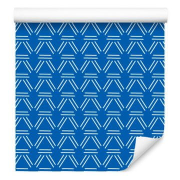 Tapeta s geometrijskim uzorkom plava, plava pozadina 50x1000 cm