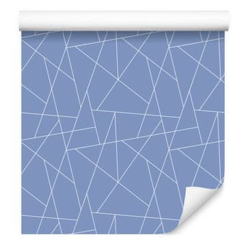 Tapeta geometrijski uzorak plava, plava planina 50x1000 cm
