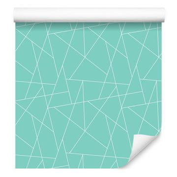 Tapeta s geometrijskim uzorkom mente, menta pozadina za dnevni boravak i spavaću sobu 50x1000 cm