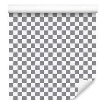 Tapeta s šahovskim uzorkom svijetlo sive i sive boje 50x1000 cm