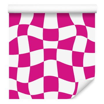 Tapeta Casual Checkboard Purple za dnevni boravak i spavaću sobu 50x1000 cm