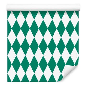 Tapeta Harlequin Diamonds u tirkiznoj, bijeloj i mint boji 50x1000 cm