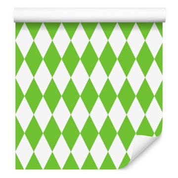 Tapeta Harlequin Diamonds, limeta i bijela, za dnevni boravak i spavaću sobu 50x1000 cm