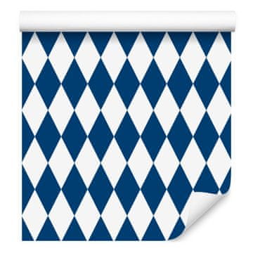 Tapeta Harlequin Diamonds Plava, svijetlosiva i bijela 50x1000 cm