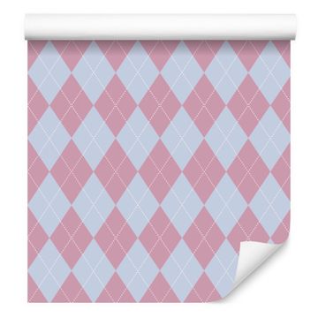 Tapeta Pastel Diamonds Ljubičasta i svijetlosiva 50x1000 cm